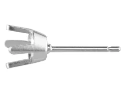9ct White Gold 4 Claw With Post, 4.2mm, 30pt, 100% Recycled Gold