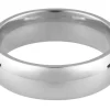 9ct White Gold Court Wedding Ring 8.0mm, Size W, 11.0g Medium-weight, Hallmarked, Wall Thickness 2.03mm, 100% Recycled Gold