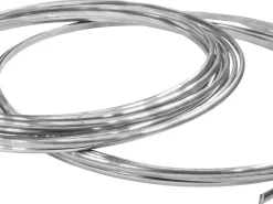 18ct White Gold D Shape Wire 4.00mm X 2.00mm 2618, Fully Annealed, 100% Recycled Gold