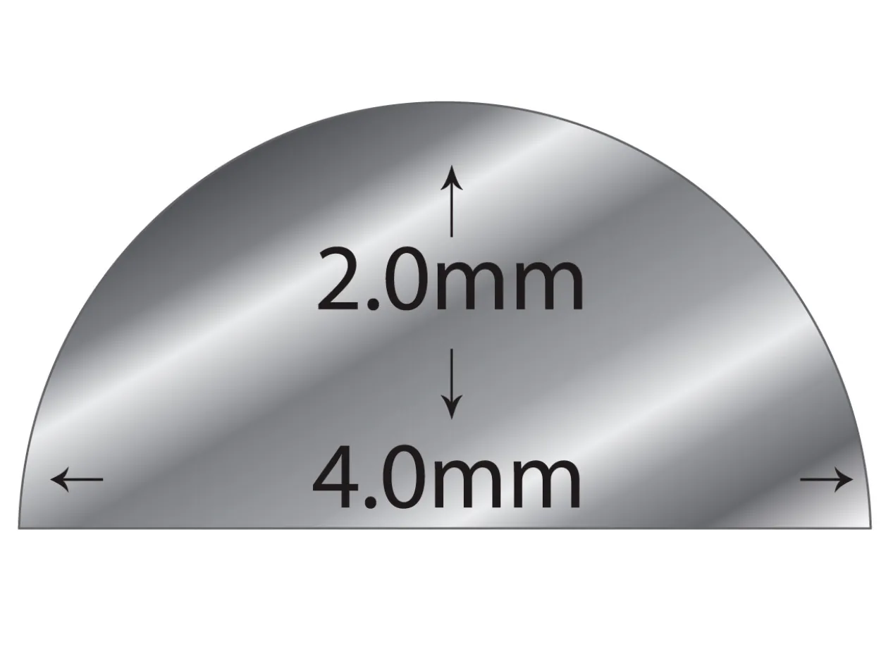 18ct White Gold D Shape Wire 4.00mm X 2.00mm 2618, Fully Annealed, 100% Recycled Gold