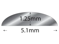 18ct White Gold D Shape Wire 5.10mm X 1.25mm Fully Annealed, 100% Recycled Gold