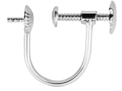 18ct White Gold Ear Screw Cup And Peg 4mm Round Wire