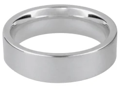 18ct White Gold Flat Court Easy Fit Wedding Ring 3.0mm, Size L, 4.0g Medium-weight, Hallmarked, Wall Thickness 1.51mm, 100% Recycled Gold