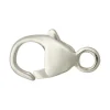 9ct White Gold Lobster Trigger Clasp Catch 7mm With Closed Jump Ring