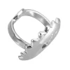18ct White Gold Medium Threaded Scroll, 100% Recycled Gold