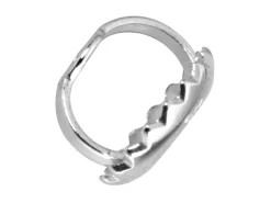 18ct White Gold Medium Threaded Scroll, 100% Recycled Gold
