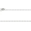 9ct White Gold 1.2mm Barleycorn Chain 18"/45cm Hallmarked