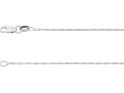 9ct White Gold 1.2mm Barleycorn Chain 18"/45cm Hallmarked