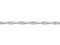 9ct White Gold 1.2mm Barleycorn Chain 18