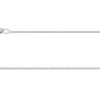 18ct White Gold 0.9mm Diamond Cut Curb Chain 18"/45cm Hallmarked