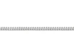 18ct White Gold 0.9mm Diamond Cut Curb Chain 18