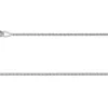 18ct White Gold 1.0mm Diamond Cut Curb Chain 16"/40cm Hallmarked