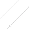 9ct White Gold 0.5mm Diamond Cut Curb Chain With Extender 16-18"/40-45cm Unhallmarked