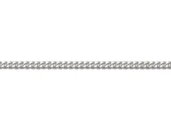 18ct White Gold 0.8mm Diamond Cut Curb Chain 18