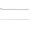 18ct White Gold 0.8mm Diamond Cut Curb Chain 16"/40cm Unhallmarked