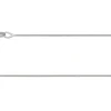 18ct White Gold 0.7mm Diamond Cut Curb Chain 16"/40cm Hallmarked