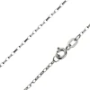 9ct White Gold 1.7mm Diamond Cut Oval Belcher Chain 18"/45cm Hallmarked
