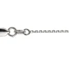18ct White Gold 1.1mm Diamond Cut Oval Trace Chain 16"/40cm Hallmarked