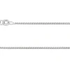 18ct White Gold 1.4mm Franco Chain 16"/40cm Hallmarked