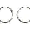 9ct White Gold 11.0mm Hinged Sleeper Hoop Earrings, Pack Of 2, 100% Recycled Gold