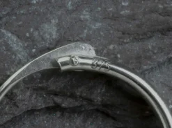 9ct White Gold 11mm Hinged Sleeper Hoop Earring, 100% Recycled Gold