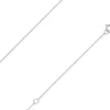 9ct White Gold 0.8mm Oval Trace Chain With Extender 16-18"/40-45cm Unhallmarked