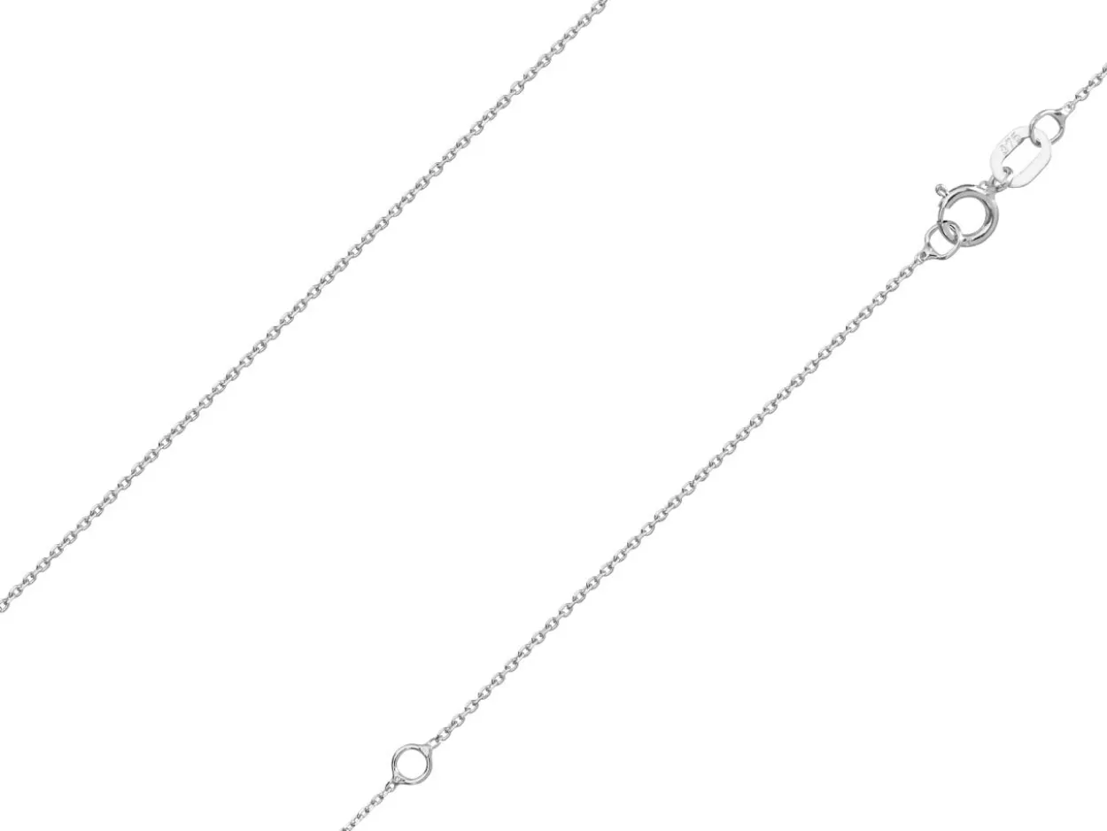 9ct White Gold 0.8mm Oval Trace Chain With Extender 16-18"/40-45cm Unhallmarked