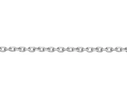 9ct White Gold 0.8mm Oval Trace Chain With Extender 16-18