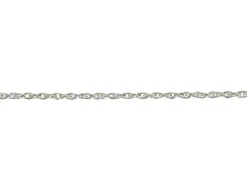 9ct White Gold 1.5mm Prince Of Wales Rope Chain 18