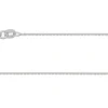 18ct White Gold 0.6mm Round Belcher Chain 18"/45cm Hallmarked