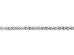 18ct White Gold 1.0mm Round Spiga Chain 16
