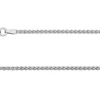 18ct White Gold 1.5mm Round Spiga Chain 20"/50cm Hallmarked