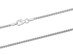 18ct White Gold 1.5mm Round Spiga Chain 20"/50cm Hallmarked