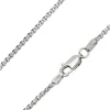 9ct White Gold 1.5mm Round Spiga Chain 16"/40cm Hallmarked