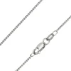 9ct White Gold 1.0mm Round Spiga Chain 16"/40cm Hallmarked