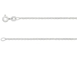 9ct White Gold 1.5mm Round Trace Chain 16"/40cm Hallmarked