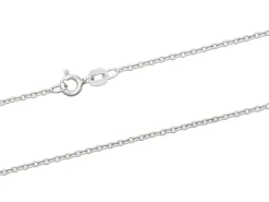 9ct White Gold 1.5mm Round Trace Chain 18"/45cm Hallmarked