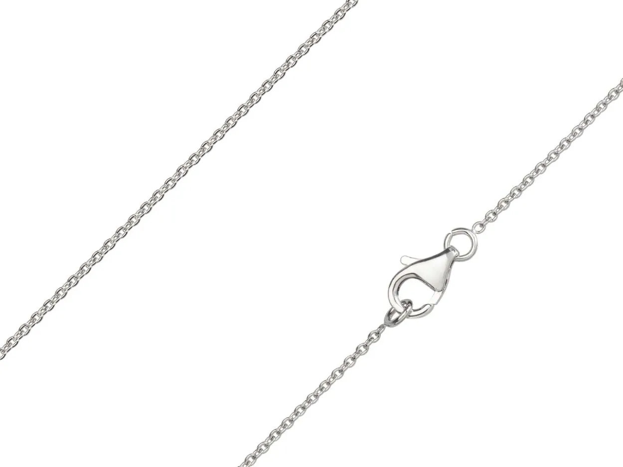 18ct White Gold 1.1mm Round Trace Chain 18"/45cm Hallmarked