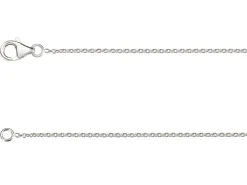 18ct White Gold 1.1mm Round Trace Chain 18"/45cm Hallmarked