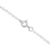 9ct White Gold 1.8mm Trace Safety Chain For Necklace With Bolt Ring 6.0cm/2.4", 100% Recycled Gold