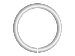 9ct White Gold Open Jump Ring Heavy 4mm 100% Recycled Gold