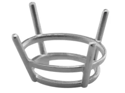 18ct White Gold Oval Double Gallery Collet 7x5mm