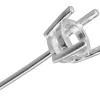 18ct White Gold Round Double Gallery 4 Claw Ear Stud 10pt
