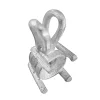 9ct White Gold Round Double Gallery 4 Claw Pendant Round 25pt