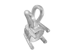 18ct White Gold Round Double Gallery 4 Claw Pendant 50pt