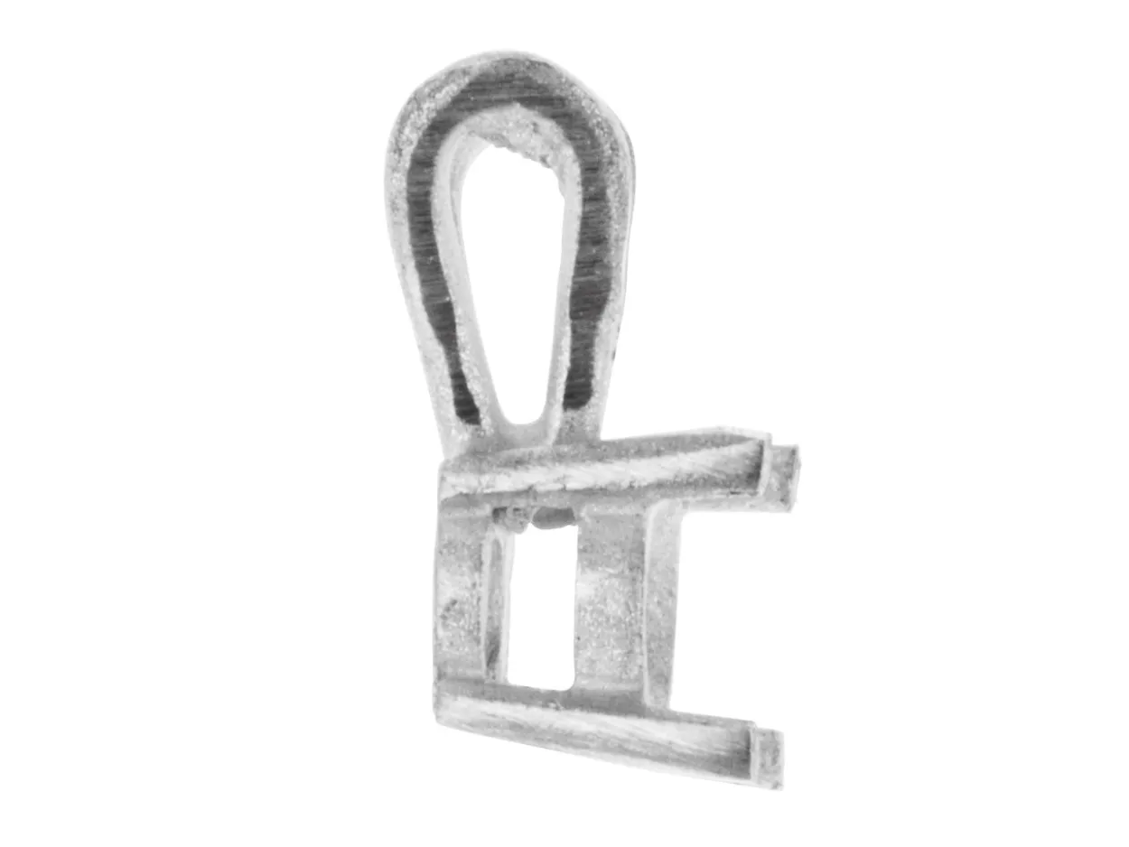 18ct White Gold Round Double Gallery 4 Claw Pendant 50pt