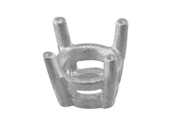 18ct White Gold Round Double Gallery Collet 4.5mm