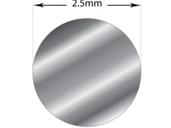 9ct White Gold Round Wire 2.50mm, 100% Recycled Gold