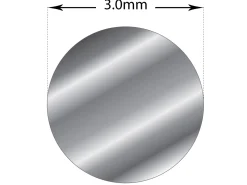 9ct White Gold Round Wire 3.00mm, 100% Recycled Gold