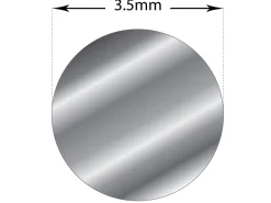 9ct White Gold Round Wire 3.50mm, 100% Recycled Gold